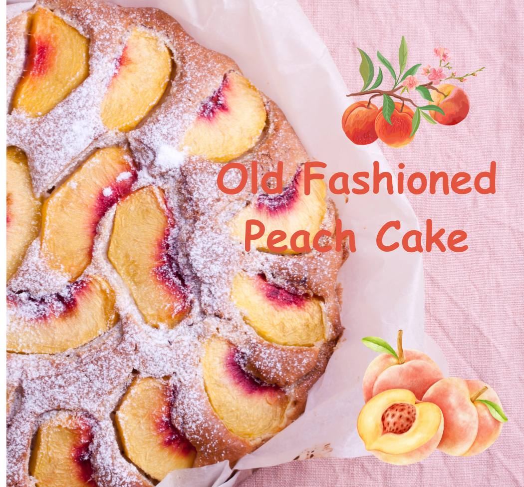 Peach cake graphic